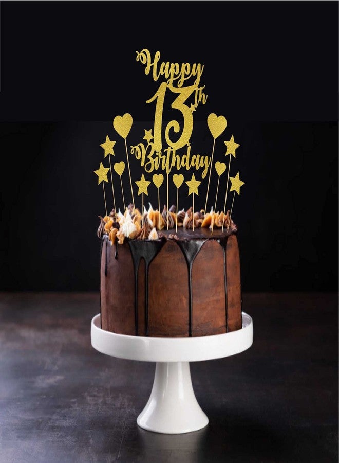 SVM CRAFT® Happy 13th Birthday Cake Topper - official 13 Teenager birthday cake topper 13th birthday cake topper - Image 4